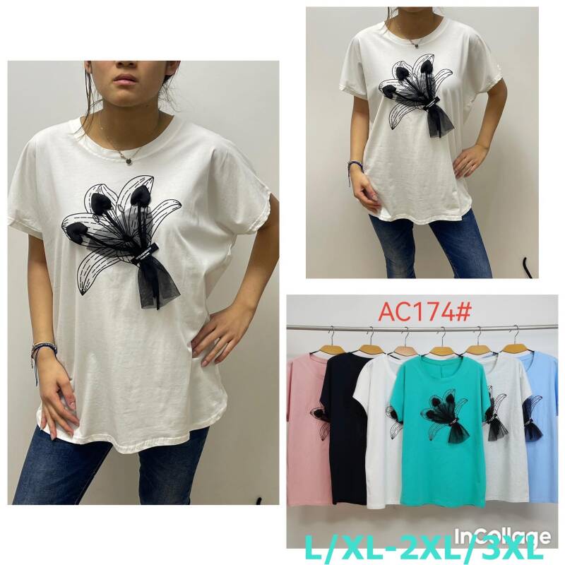 Bluzki damskie Roz L/XL-2XL/3XL, Mix Kolor Paczka 12 szt